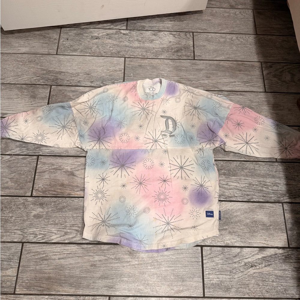 Disney Pastel Starburst Crewneck Sweatshirt - Pink Blue Purple